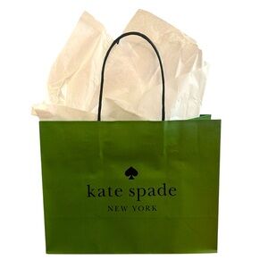 Kate Spade Green Gift Bag with Tissue Paper